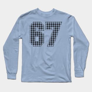 Plaid Number - 67 - Dark Long Sleeve T-Shirt